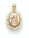 14K 2-tone Angel Pend w/Prayer - GHBC3003