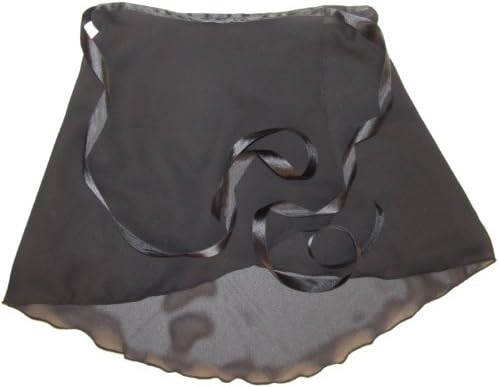 Adult Size M/L Black Georgette Wrap Ballet Skirt