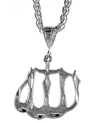 Sterling Silver Allah Pendant, 1 inch (25 mm) tall