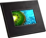 Electronics : NIX Designer Range - 7 inch Digital Photo Frame with 128mb Internal Memory - Black Leather Look
