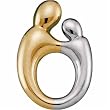 Two Tone Mother and Child Hollow Charm Pendant