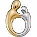 Two Tone Mother and Child Hollow Charm Pendant