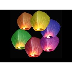 12 Stk HIMMELSLATERNE SKYBALLON BALLON SKYLATERNE Gemischt!!
