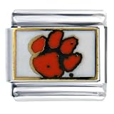 Clemson Tiger Paw Licensed Italian Charms Bracelet Link