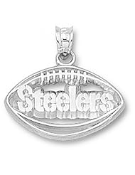 Sterling Silver Pittsburgh Steelers Football Pendant