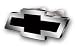 Chevy Bowtie Style Brushed Aluminum Hitch Plug Cover Metal Plasticolor 2207
