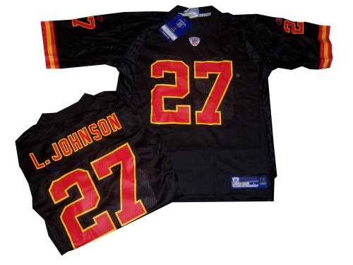 Larry Johnson #27 Kansas City Chiefs NFL 2007 Black Youth Replica Jersey