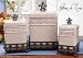 TAUPE FLEUR CANISTER SET - SET OF 3 PRESS METAL TAUPE FLEUR CANISTERS