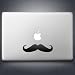 Macbook 13, 15, 17 inch decal sticker Moustache art for Apple Laptop