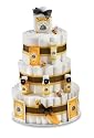 Burt's Bees Ingredients Diaper Cake - Three Tiers New Baby Gift Basket Baby Shower Centerpiece by Peachtree Baby Cakes