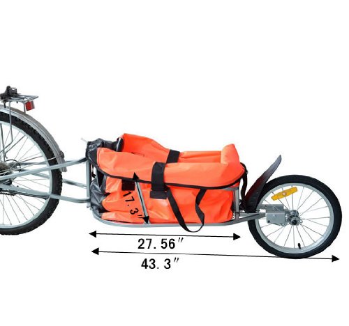 Single Wheel Bike Cargo Trailer - Red
