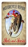 Vintage Style Motorcycle Repair Sign