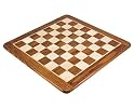 20 Inch Solid Golden Rosewood and Boxwood Round Edge Chess Board