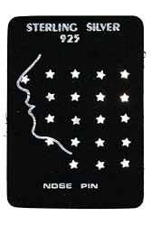 Sterling Silver Nose Studs - Stars - (20 Pieces) Ball End