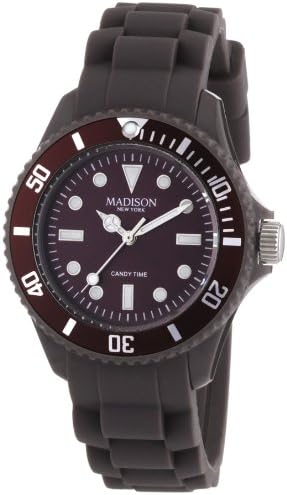 Madison New York Quartz Watch Candy Time Mini Grey with Plastic Strap