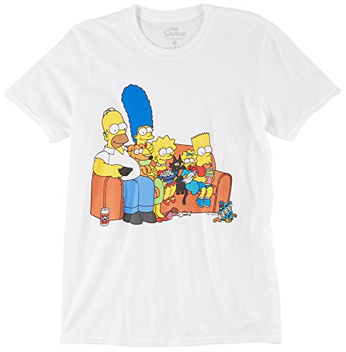 The Simpsons Couch Family Men's White T-Shirt