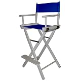 Review Yu Shan  / Royal Blue Bar Height Director's Chair-White