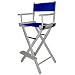 Kitchen & Housewares : Royal Blue Bar Height Director's Chair-White