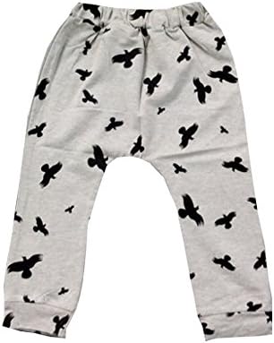 Intrans Baby Cartoon Geometry Trousers Infant Boys Girls Designer Leggings Gray Bird 12 Months