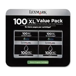 100XL Black High Yield Return Prog Ink Cart Twin-pk Black Black