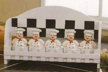 Checkered Chef Spice Rack with 5 Spice Holders