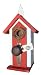 Funky Randy Birdhouse - Antique Knob Red White Steeple Church 17 " Usable R-102
