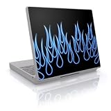 Blue Neon Flames Design Skin Decal Sticker Cover for Laptop Notebook Computer - 16 x 13