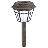 Malibu Premium White Nichia LED Outdoor Solar Plastic Garden Lights, Dark Rust with Frosted Globe 4-Pack #LZ2015DR4