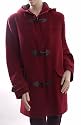 BURGANDY WOOL WOMENS WINTER DUFFEL COAT