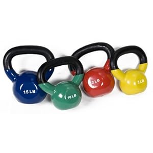 j/fit 8-15lb Vinyl Kettlebell Set