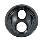 Whirlpool W10290350RW Universal Drip Bowl and Ring, Black, 8-Inch