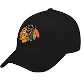 Chicago Blackhawks Black BL Team Logo Wool Blend Adjustable Hat