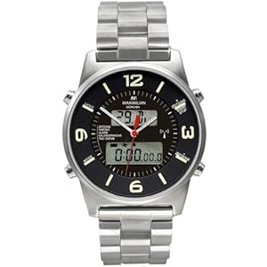 Maximilian Radio Controlled, Analog Digital Chronograph GMT, Alarm Watch 5402M-3 (Personal Computers)