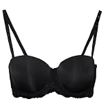 Womens Marilyn Monroe Perfectly Fit Padded Underwired Soft Cup Bra / Underwear - Black