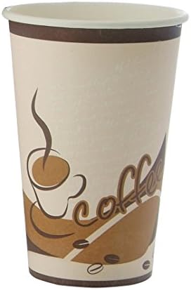 Elite Settings 20 Count Hot Paper Cups with Lids Combo Pack, 12 oz, Brown