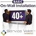 Service Valet Basic On-Wall TV Mounting and Installation for TVs 40-inches or Larger