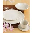 Calvin Klein Home "Basso Bone" Cup & Saucer Ash