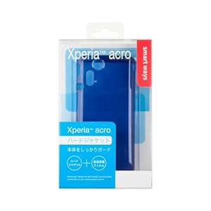 【クリックで詳細表示】Xperia acro ハードジャケット ブルー