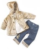 Nannette Baby Girl Three-Piece Hooded Jacket Set