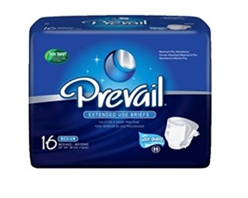 Prevail PM Extended Wear Adult Briefs in White (Medium)