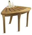 New Grade A Teak Corner Seat Shower Bench / Stool with Basket
