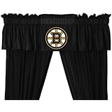 NHL Boston Bruins 5pc Jersey Drapes-Curtains and Valance Set
