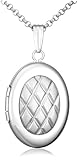 Sterling Silver Oval Locket, 18