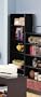 Black Finish Home Office Tall Five-Shelf Bookcase