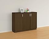 LIXIL ウッディーライン 玄関収納 ローカウンター型(A) 台輪納まり 木目(縦:DAA) 把手(シャインニッケル色) 【高さ：898mm】 (クリエモカ, 幅1140mm×奥行360mm)