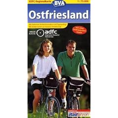 ADFC Regionalkarten : Ostfriesland 1:75.000: Die neue gro�e Wanderkarte! Alle Radtouren f�r Wochenendtouren und Tagesausflug. Mit Stra�ennamen zur besseren Orientierung