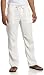 Men's Linen Pants | White Linen Pants | Linen Pants - Calvin Klein Men's Flat Front Mercer Pant, Coconut, 36x30