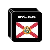 US State Flag - UPPER KEYS, Florida (FL) Set of 4 Mini-Mousepad Coasters