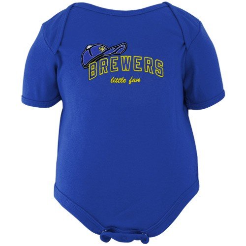 Milwaukee Brewers Infant Fan Club Creeper by Majestic Athletic - Royal 18 Months