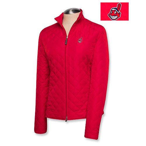 Cleveland Indians Women's Quilted Jacket By Cutter & Buck Large